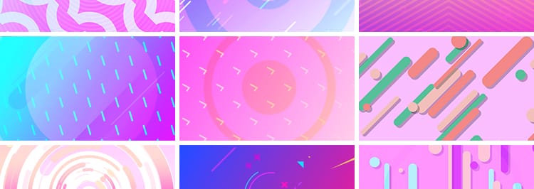 孟菲斯波普艺术卡通几何图案炫彩色流行创意时尚LED背景视频素材