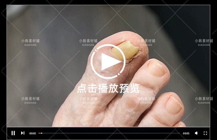 国外高清修脚修死皮剪脚指甲减压视频治愈舒适解压自媒体视频素材