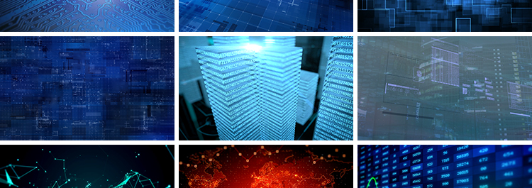 科技电子类抽象数字互联网金融通讯信息经济科幻蓝色背景视频素材