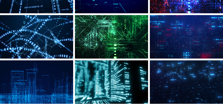 科技电子类抽象数字互联网金融通讯信息经济科幻蓝色背景视频素材