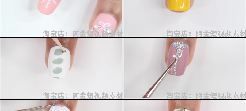 国外美甲解压视频小说推文素材做指甲高清横屏手工海外短视频引流