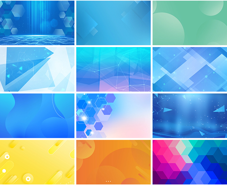 简约几何蓝色渐变线条商务流行时尚图形图案LED背景动态视频素材