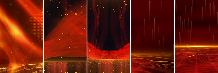 竖屏版红色红绸粒子喜庆光束高清手机屏剪映直播动态背景视频素材