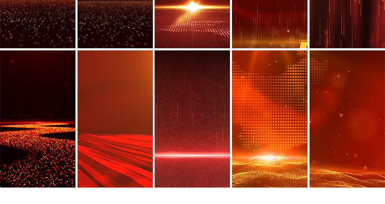 竖屏版红色红绸粒子喜庆光束高清手机屏剪映直播动态背景视频素材