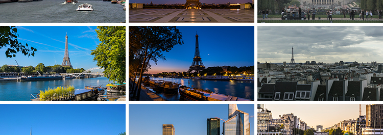 法国巴黎凯旋门街景卢浮宫埃菲尔铁塔夜景城市风光地标短视频素材