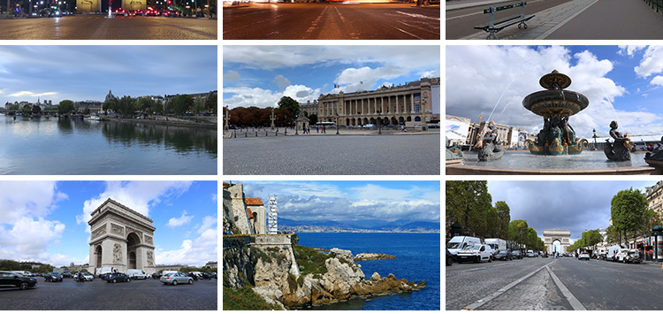 法国巴黎凯旋门街景卢浮宫埃菲尔铁塔夜景城市风光地标短视频素材