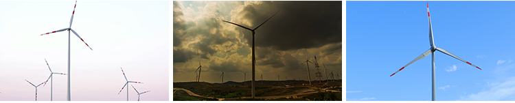 风力发电机群转动风机绿色能源风能发电特写夕阳风车实拍视频素材