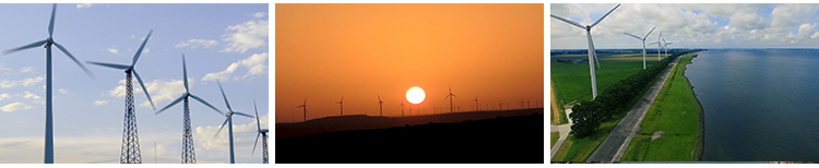 风力发电机群转动风机绿色能源风能发电特写夕阳风车实拍视频素材