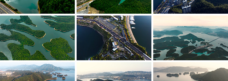 杭州千岛湖淳安县旅游风景新安江水库航拍风光高清实拍短视频素材