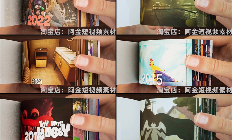 翻页画高清横屏手工国外海外短视频自媒体解压小说推文素材引流