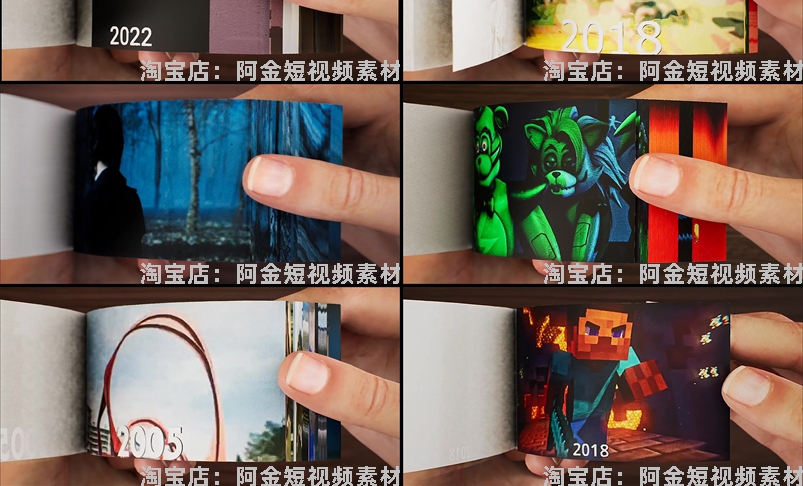 翻页画高清横屏手工国外海外短视频自媒体解压小说推文素材引流