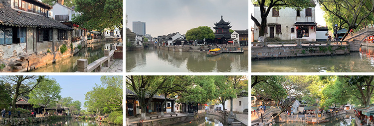 苏州园林古镇建筑古朴房屋凉亭湖水巷古典景色旅游景区短视频素材