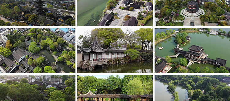 苏州园林古镇建筑古朴房屋凉亭湖水巷古典景色旅游景区短视频素材
