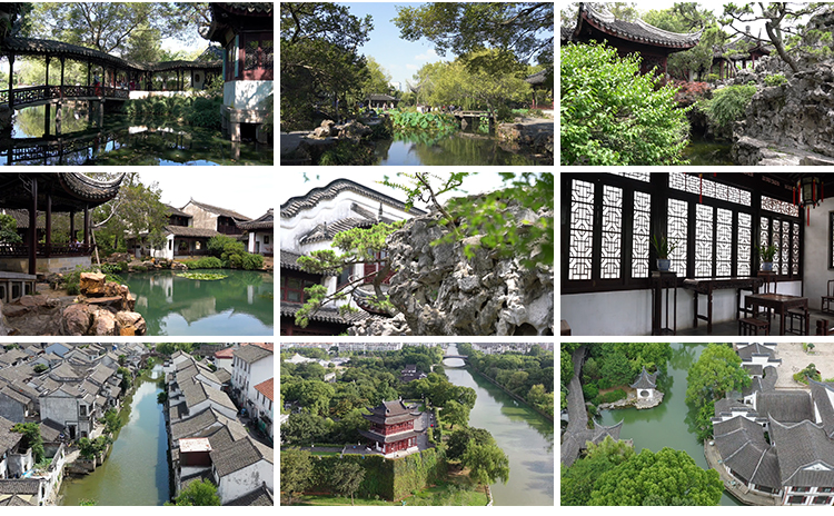 苏州园林古镇建筑古朴房屋凉亭湖水巷古典景色旅游景区短视频素材