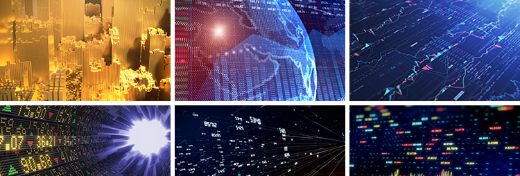 财经经济金融类科技背景证券货币银行数据高清快手抖音短视频素材