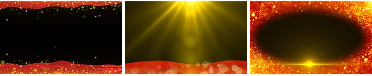 红绸金色粒子红旗飘动爱国红色边框特效合成MOV透明通道视频素材