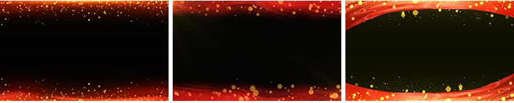 红绸金色粒子红旗飘动爱国红色边框特效合成MOV透明通道视频素材