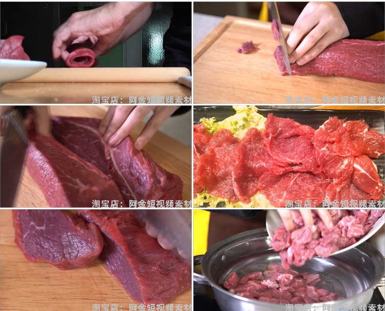 生鲜牛肉新鲜食材烹饪切生美食片雪花肥牛卷实拍剪辑高清视频素材