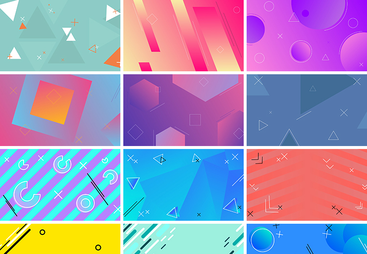 卡通清新网络主播时尚栏目综艺几何图形背景装饰LED背景视频素材