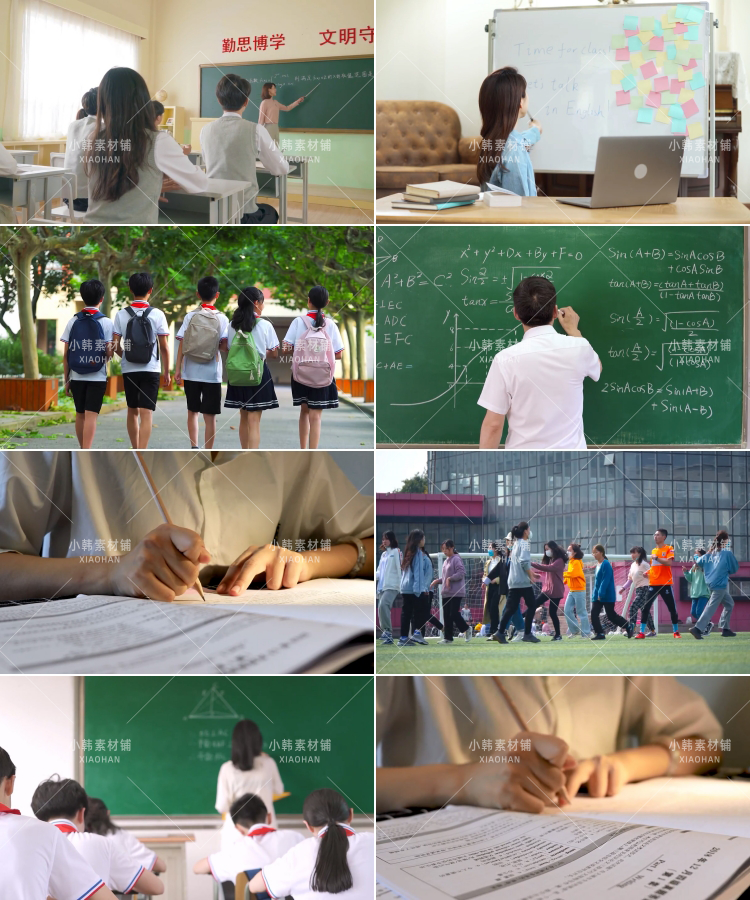 人物教育学习培训看书写字特写励志横屏高清无水印自媒体视频素材