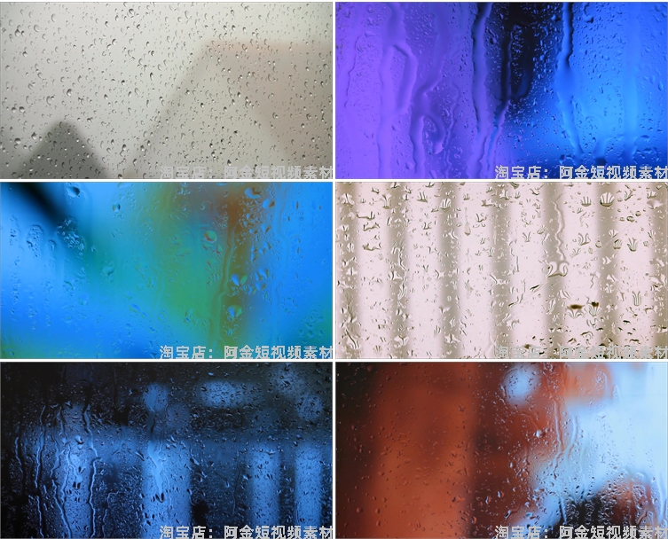 唯美窗户水滴特写雨滴情感光斑空镜头风景自然治愈系短视频素材