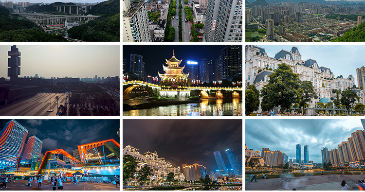 贵阳城市建筑风光地标CBD航拍延时旅游夜景点摄影宣传片视频素材