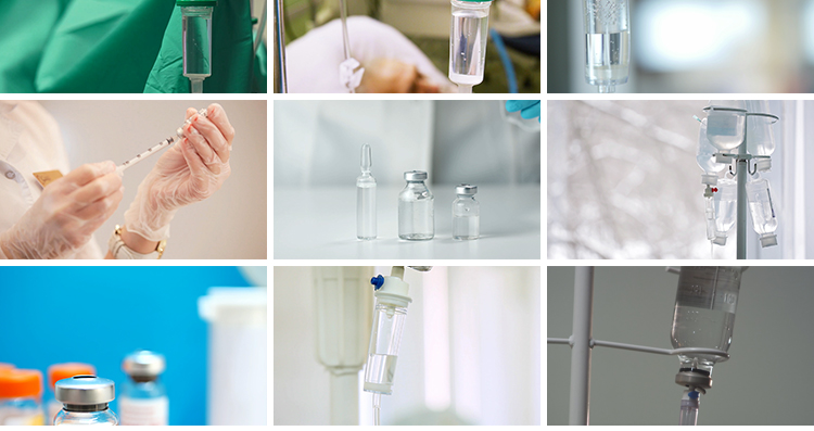 医院吊盐水病人静脉输液管打点滴打针打药水吊水特写实拍视频素材