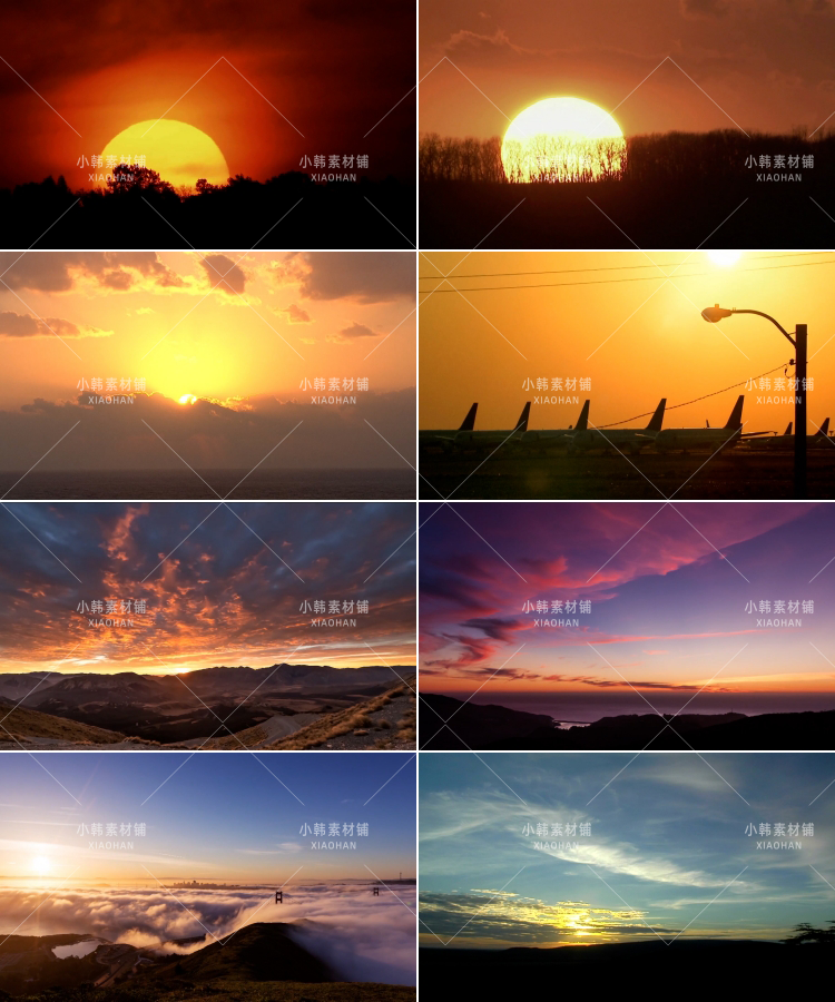 唯美日出风景横版高清抖音自媒体pr剪辑背景视频素材