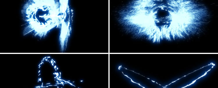 蓝色能量冲击波爆炸粒子动画pr_ae合成特效果MOV透明通道视频素材