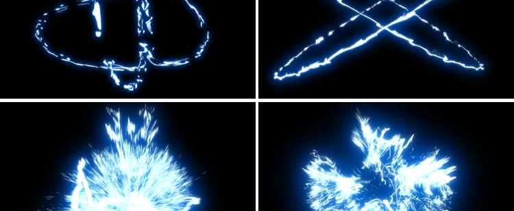 蓝色能量冲击波爆炸粒子动画pr_ae合成特效果MOV透明通道视频素材