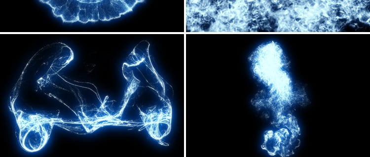 蓝色能量冲击波爆炸粒子动画pr_ae合成特效果MOV透明通道视频素材