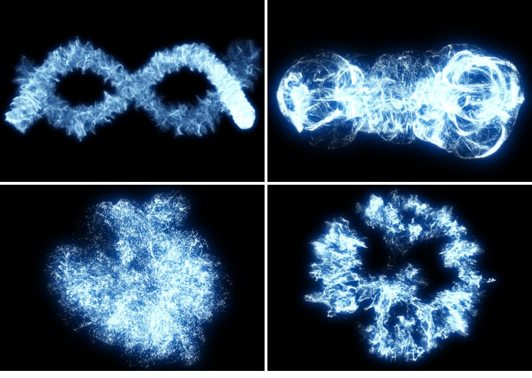 蓝色能量冲击波爆炸粒子动画pr_ae合成特效果MOV透明通道视频素材