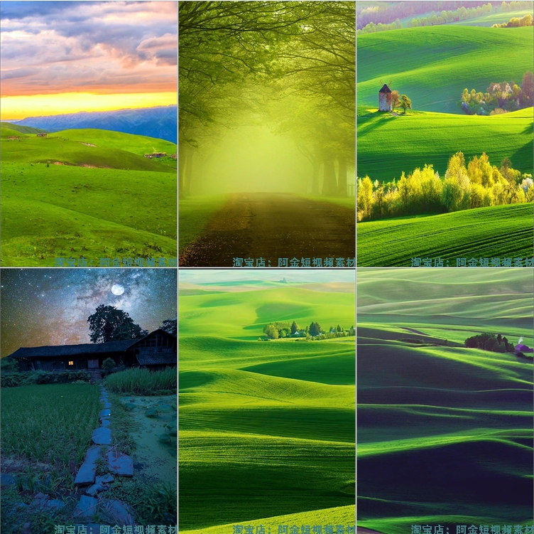 竖屏农村田园梯田风光风景唯美景清新直播背景抖音短视频素材剪辑