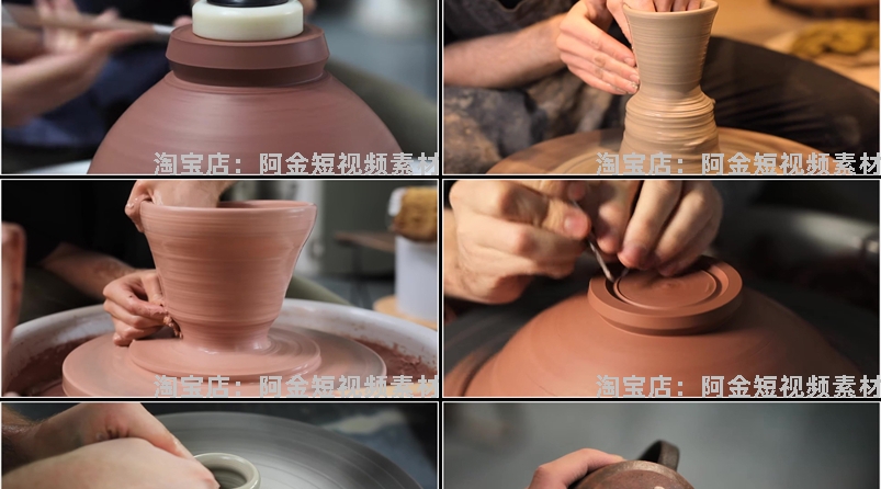 国外手工陶瓷制作手艺解压视频小说推文素材高清横竖屏无水印引流