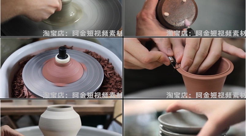 国外手工陶瓷制作手艺解压视频小说推文素材高清横竖屏无水印引流