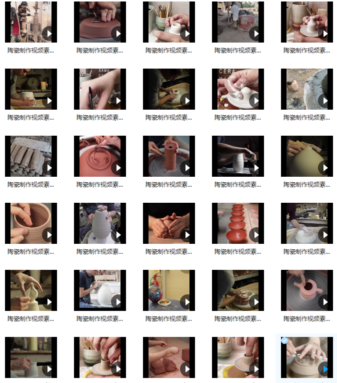 国外手工陶瓷制作手艺解压视频小说推文素材高清横竖屏无水印引流