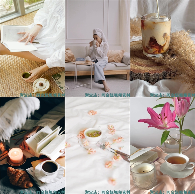 竖屏饮品茶品喝茶咖啡休闲生活下午茶美食创意背景高清视频素材