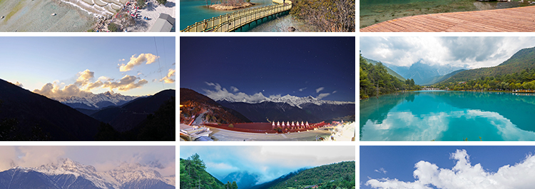 云南丽江玉龙雪山蓝月谷自然景观风景点旅游风光高清实拍视频素材