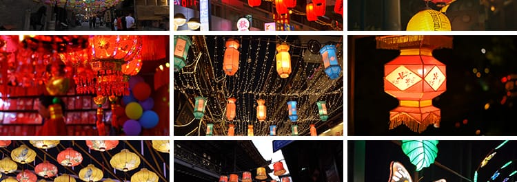 实拍喜庆节日花灯笼大红新年过年元旦元宵节逛花灯庙会短视频素材