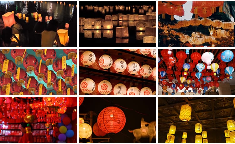 实拍喜庆节日花灯笼大红新年过年元旦元宵节逛花灯庙会短视频素材