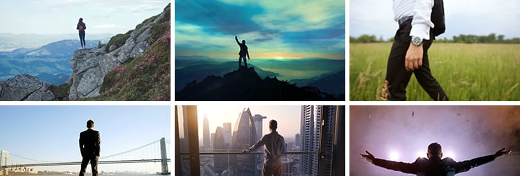 人物成功攀登山顶山峰励志前行拍爬山运动实拍剪辑抖音短视频素材