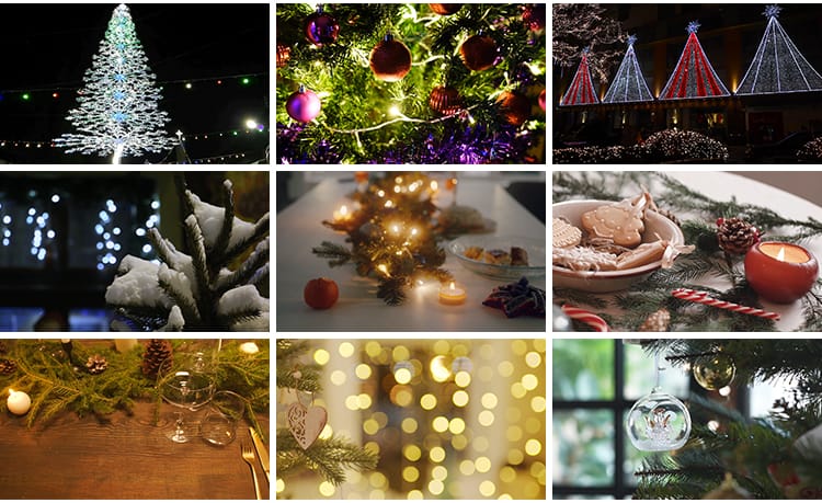 圣诞节平安夜圣诞树幸运球氛围祝福抖音快手自媒体剪辑短视频素材