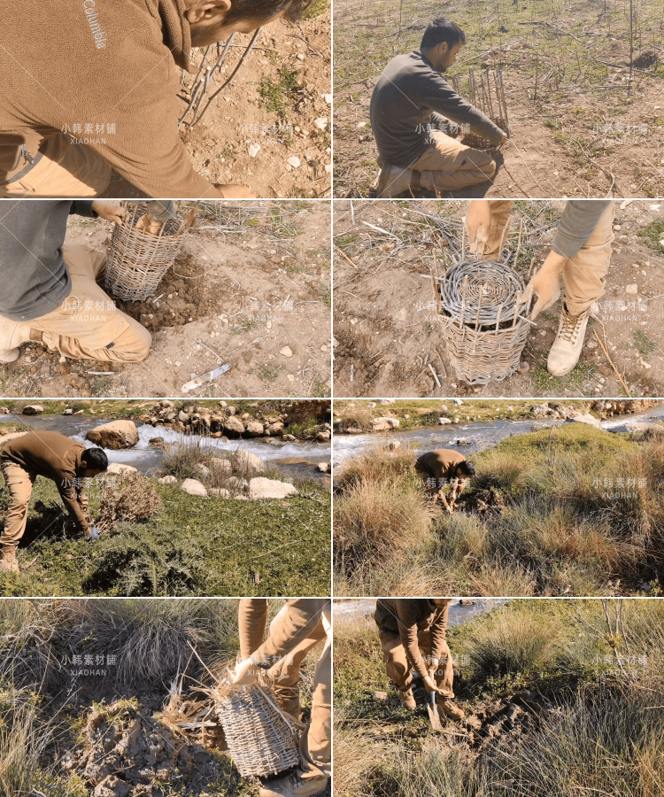 搭建原始泥砖庇护所纪录片4K自媒体电影解说抖音短视频素材