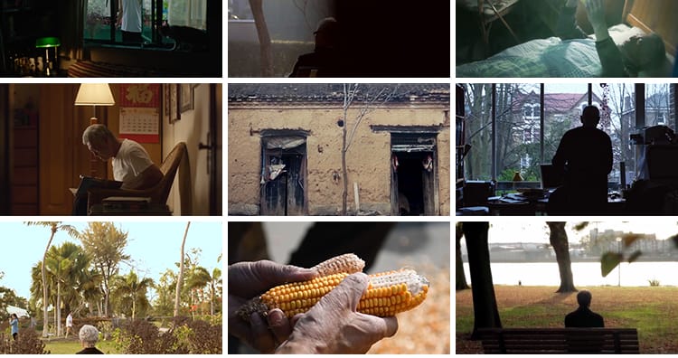 农村生活留守空巢孤寡老人土屋瓦房子年代贫困家庭五保户视频素材