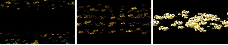 唯美中国风喜庆祥云金色飘动穿梭ae_pr通道透明动态背景视频素材