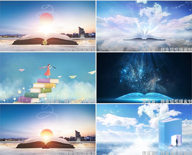 读书阅读看书书籍演讲朗诵大屏幕抖音动态直播间led背景视频素材