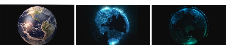 地球旋转3D动画科技感星球全息地球转动MOV透明通道合成视频素材