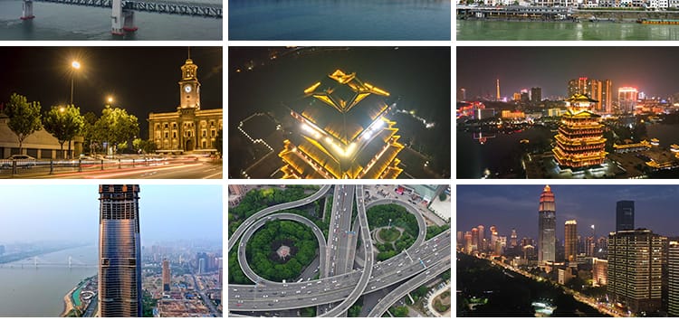 4K湖北武汉城市风光旅游景点景区高楼大厦长江大桥剪辑短视频素材