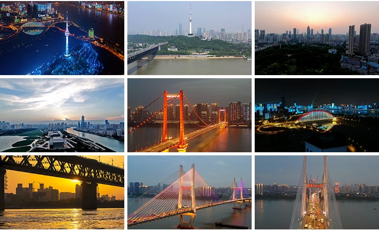 4K湖北武汉城市风光旅游景点景区高楼大厦长江大桥剪辑短视频素材