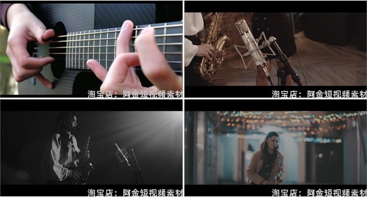 乐器演奏音乐号混剪吉他架子鼓钢琴表演抖音视频高清实拍素材剪辑